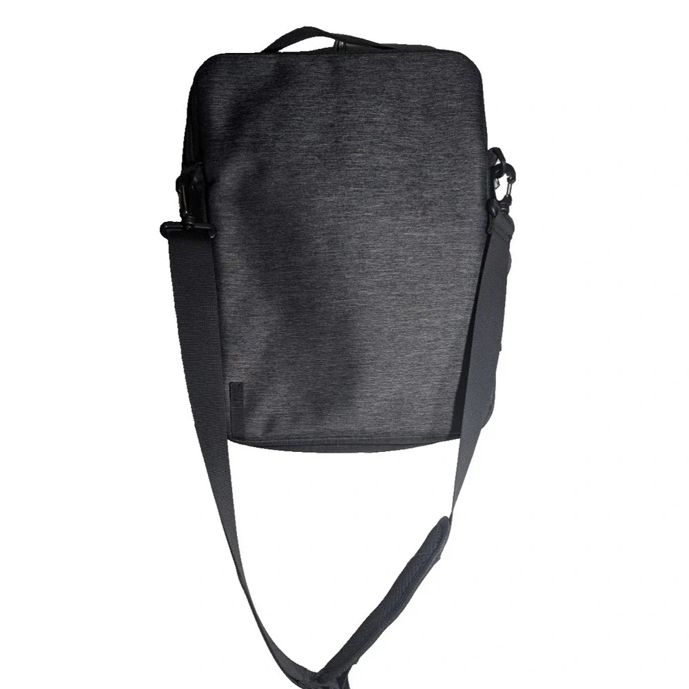 FINPAC Laptop Shoulder Bag messager strap Gray 14 x 10.5 padded with hand strap‎